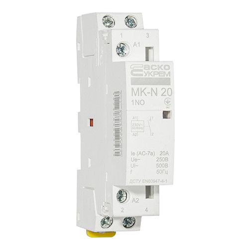 Модульний контактор АСКО-УКРЕМ MK-N 1P 20A 1NO