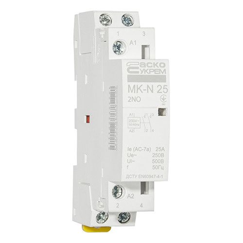 Модульний контактор АСКО-УКРЕМ MK-N 2P 25A 2NO