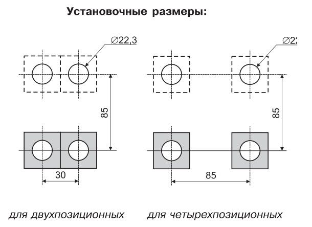 Кнопка маніпулятор АСКО-УКРЕМ XB2-D2PA12 (3SXD2PA12) блокування положення 2NO IP40