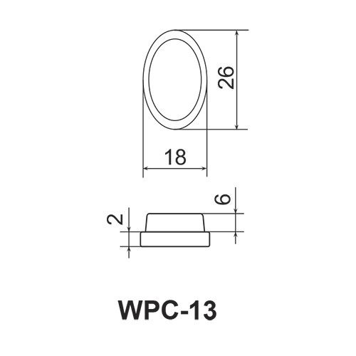 Ковпачок захисний силіконовий АСКО-УКРЕМ WPC-13 для KCD1 овальний