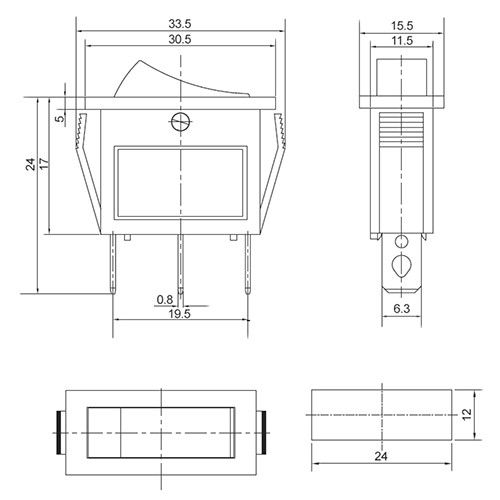 Перемикач АСКО-УКРЕМ KCD3-101N-12 WH/B 1 клавіша з підсвічуванням білий