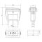 Перемикач АСКО-УКРЕМ KCD3-103W GR/B 1 клавіша перекидний із захистом зелений