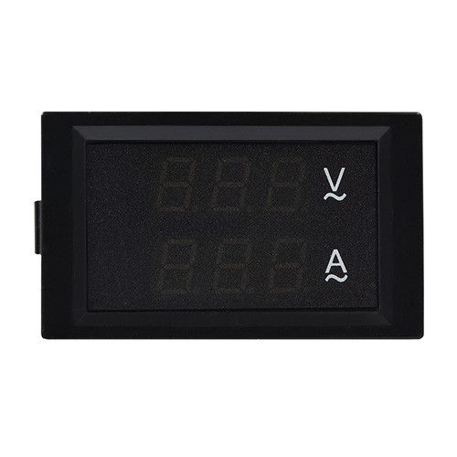 Цифровий амперметр + вольтметр АСКО-УКРЕМ AС 100А+300В 70х40 (ЦАВ-100 LB)