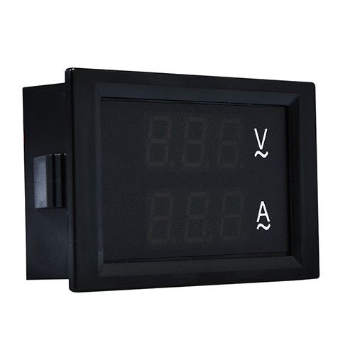 Цифровий амперметр + вольтметр АСКО-УКРЕМ AС 100А+300В 70х40 (ЦАВ-100 LB)