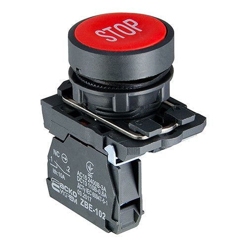 Кнопка керування АСКО-УКРЕМ TB5-AA4342 "Стоп" червона 1NС IP40