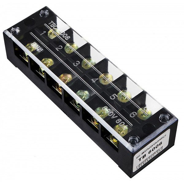 Клемна колодка АСКО-УКРЕМ TB6006 60А 6 полюсів