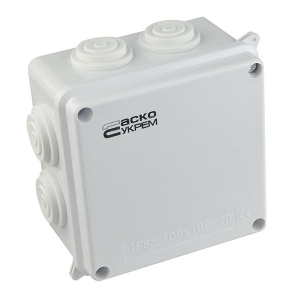 Розподільча коробка АСКО-УКРЕМ 100x100x70 (TY-RA) IP65
