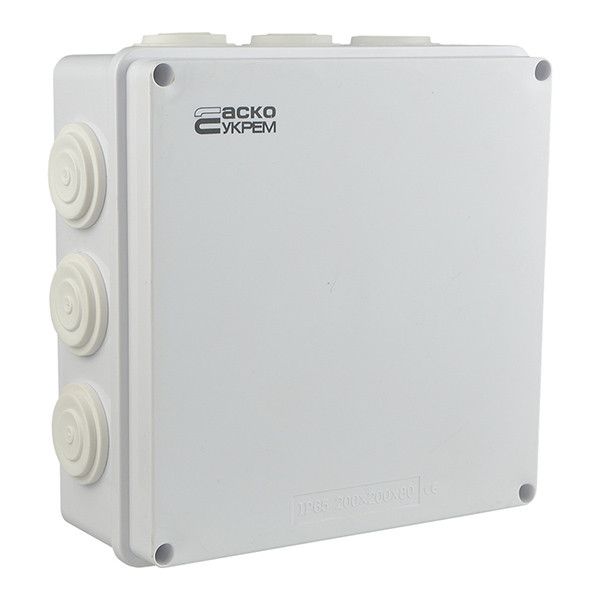 Розподільча коробка АСКО-УКРЕМ 200x200x80 (TY-RA) IP65