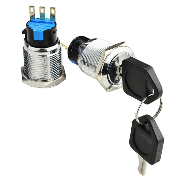 Кнопка металева АСКО-УКРЕМ TY 19C-K11/2 з ключем 2-х позиційна (1NO+1NC)