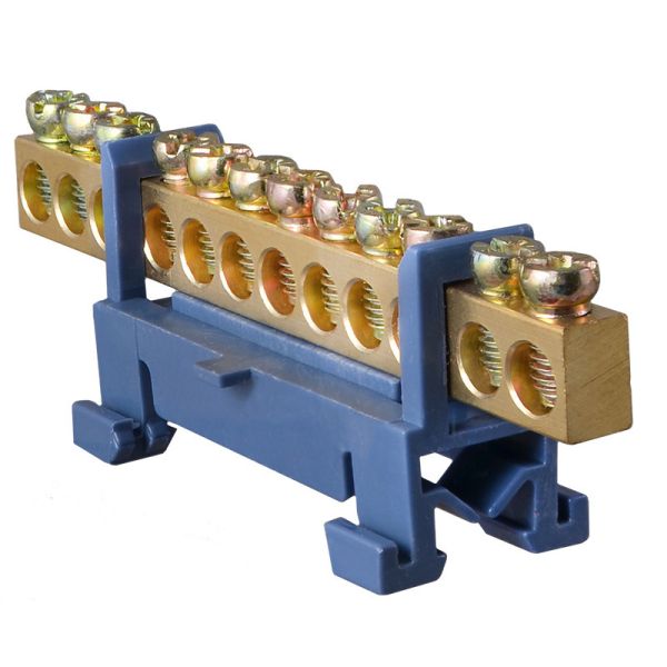Нульова шина з ізолятором на Din-рейку АСКО-УКРЕМ BC-512 12 отворів