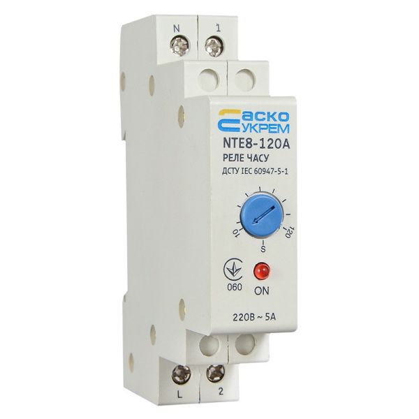 Реле часу АСКО-УКРЕМ NTE8-120A (STE8-120A) затримка відключення 10-120 секунд