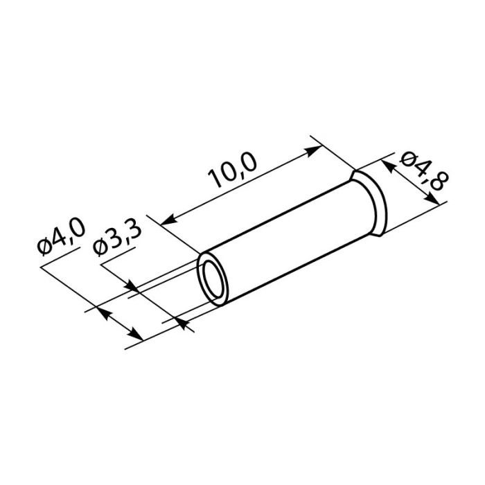 Наконечник трубчастий без ізоляції АСКО-УКРЕМ EN6010 6,0 мм2 (100шт)