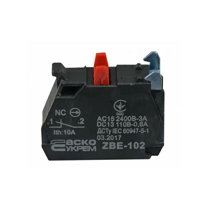 Додатковий контакт АСКО-УКРЕМ ZBE-102 N/C для кнопок TB5