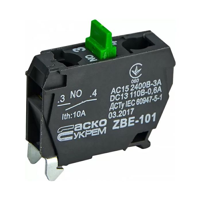 Додатковий контакт АСКО-УКРЕМ ZBE-101 N/О для постів XAL-D