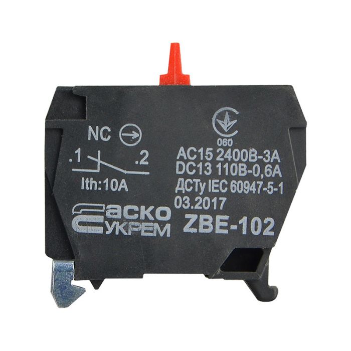 Додатковий контакт АСКО-УКРЕМ ZBE-102 N/C для постів XAL-D