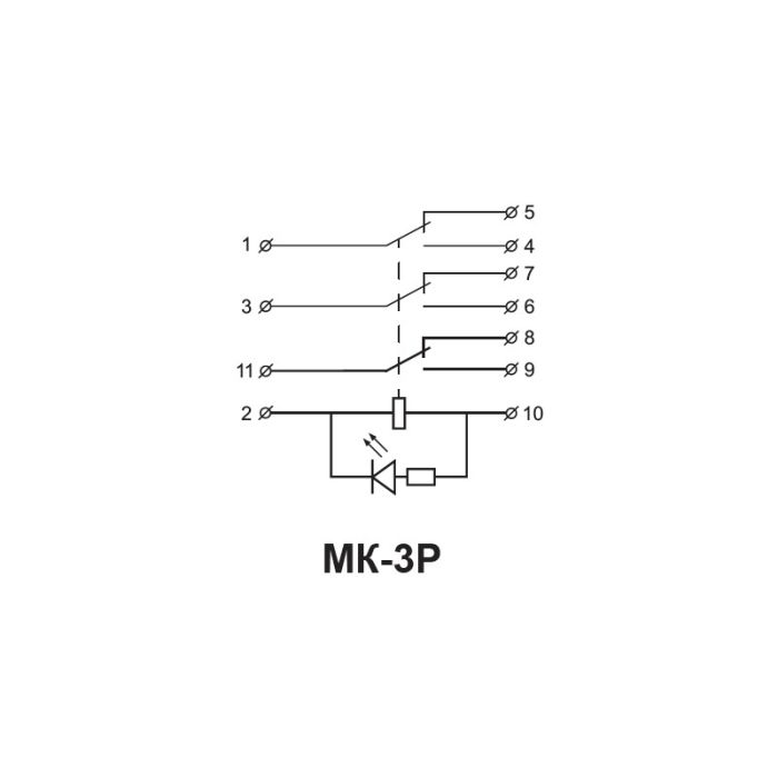 Проміжне реле АСКО-УКРЕМ МK3P (AC 220 В)