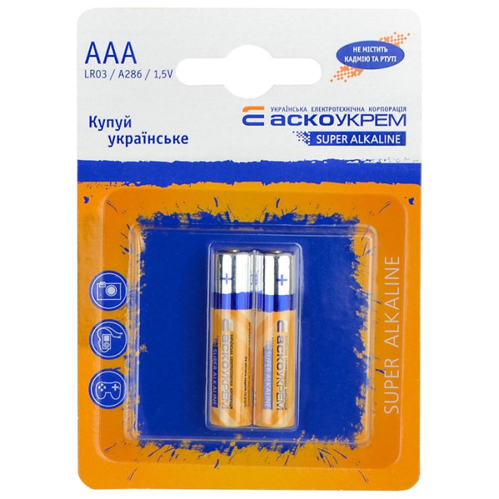 Батарейка АСКО-УКРЕМ Super Alkaline AАА 2 шт