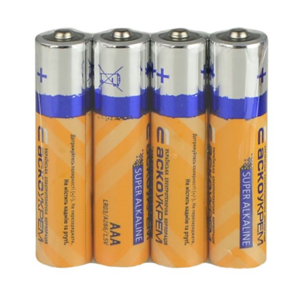 Батарейка АСКО-УКРЕМ Super Alkaline AАА 4 шт