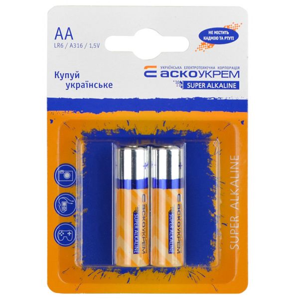 Батарейка АСКО-УКРЕМ Super Alkaline AА 2 шт
