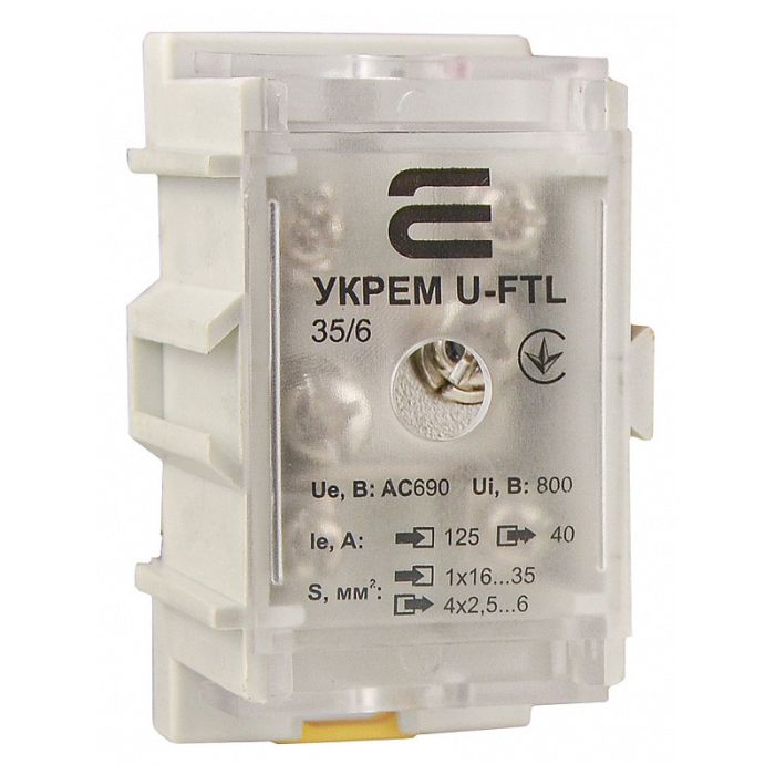Кабельний розгалужувач АСКО-УКРЕМ U-FTL 35/6 1x(10-35) / 4х(2,5-6) 125А з кришкою