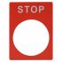Табличка маркувальна STOP червона до кнопок АСКО-УКРЕМ