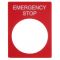Табличка маркувальна EMERGENCY STOP червона прямокутна до кнопок АСКО-УКРЕМ