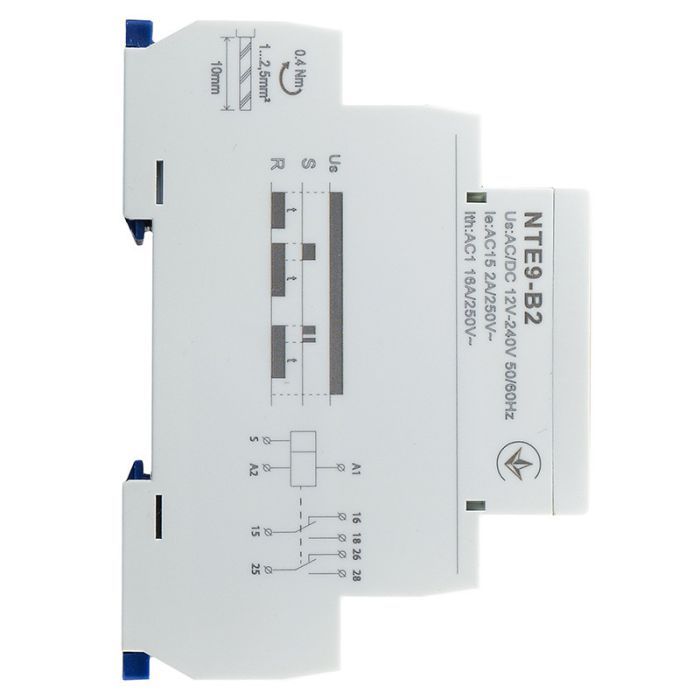Реле часу АСКО-УКРЕМ NTE9-B2 AC/DC 12-240В затримка на вимкнення