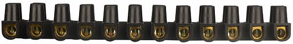 Клемна колодка 12 пар АСКО-УКРЕМ тип W(U) поліетилен 12 мм2 / 15А чорна