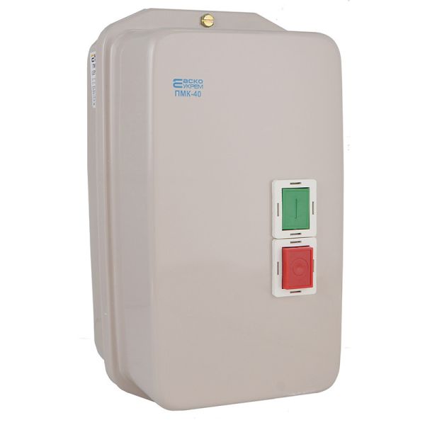 Пускач у корпусі АСКО-УКРЕМ ПМК 40 (LE1-D40) 40А IP54 котушка управління 380В