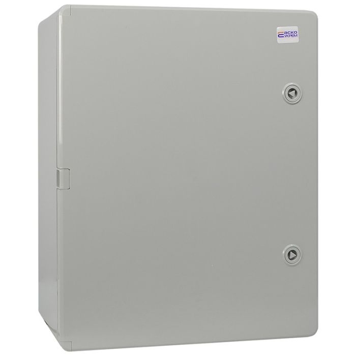 Корпус пластиковий з монтажною панеллю 400x500x240 АСКО-УКРЕМ UBox IP65 непрозорі дверцята