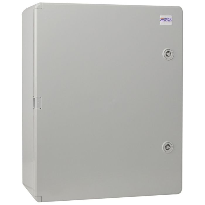 Корпус пластиковий з монтажною панеллю 350x500x190 АСКО-УКРЕМ UBox IP65 непрозорі дверцята