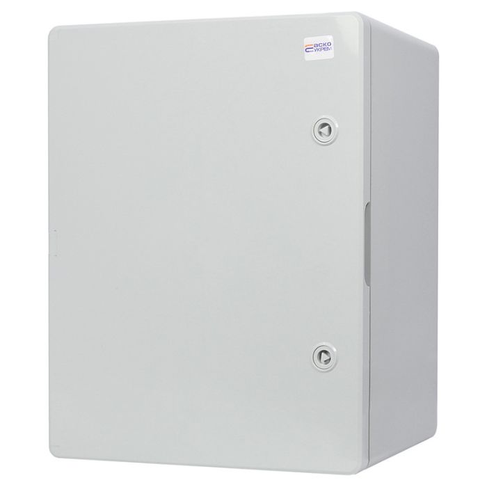 Корпус пластиковий з монтажною панеллю 400x500x240 АСКО-УКРЕМ UBox IP65 непрозорі дверцята