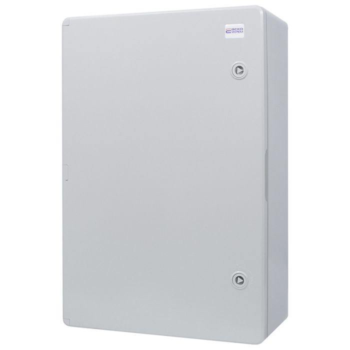 Корпус пластиковий з монтажною панеллю 400x600x200 АСКО-УКРЕМ UBox IP65 непрозорі дверцята