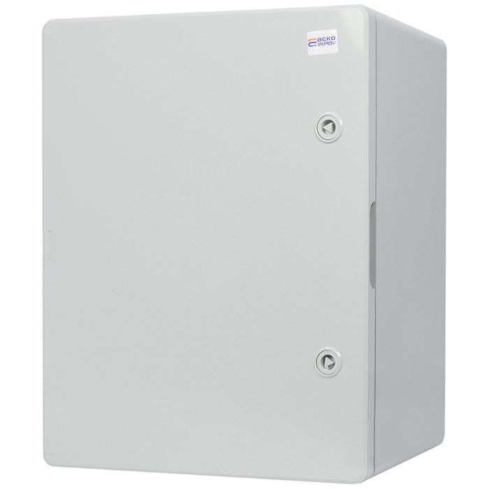 Корпус пластиковий з монтажною панеллю 400x500x180 АСКО-УКРЕМ UBox IP65 непрозорі дверцята
