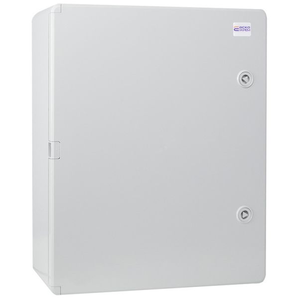 Корпус пластиковий з монтажною панеллю 400x500x180 АСКО-УКРЕМ UBox IP65 непрозорі дверцята