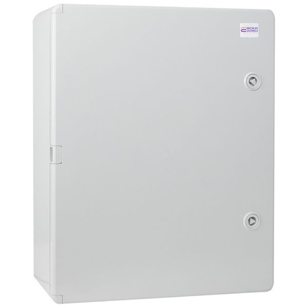 Корпус пластиковий з монтажною панеллю 350x500x190 АСКО-УКРЕМ UBox IP65 непрозорі дверцята