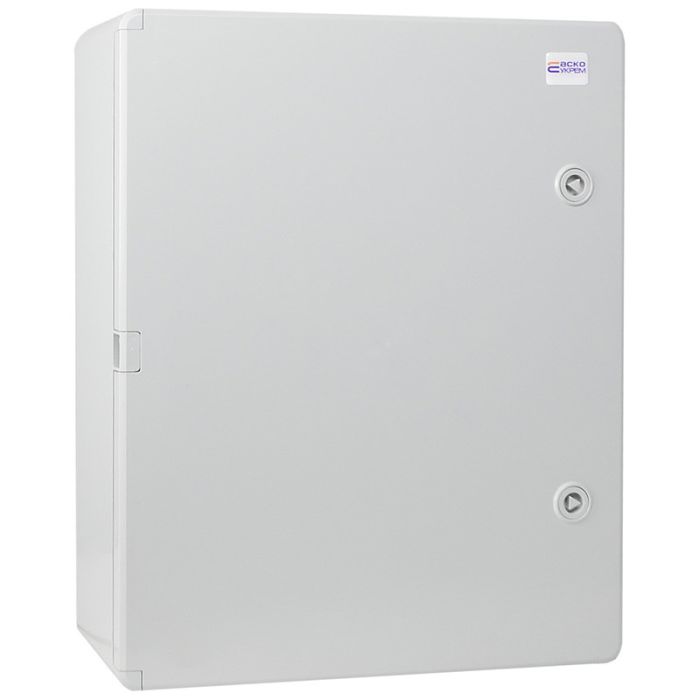 Корпус пластиковий з монтажною панеллю 350x500x190 АСКО-УКРЕМ UBox IP65 непрозорі дверцята