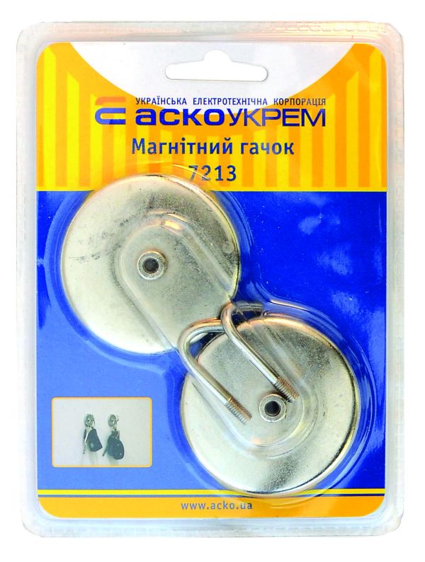 Магнітний гачок 5см 2шт АСКО-УКРЕМ 7213