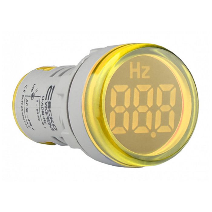 Частотомір АСКО-УКРЕМ U-ADM-Hz 5-99Hz круглий, жовтий