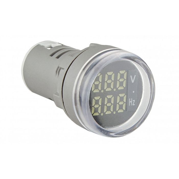 Вольтметр AC + Частотомір АСКО-УКРЕМ U-ADM-VHz 50-500В / 5-99Hz круглий, білий