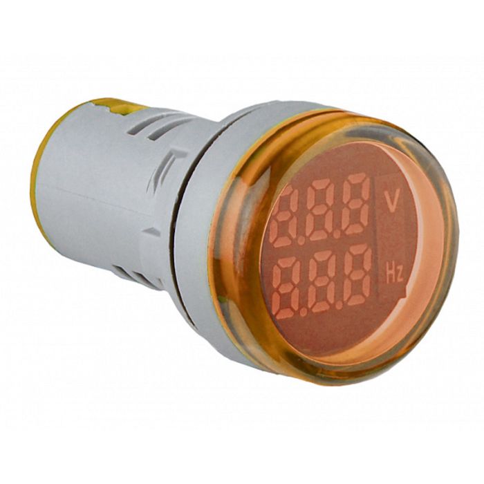 Вольтметр AC + Частотомір АСКО-УКРЕМ U-ADM-VHz 50-500В / 5-99Hz круглий, жовтий