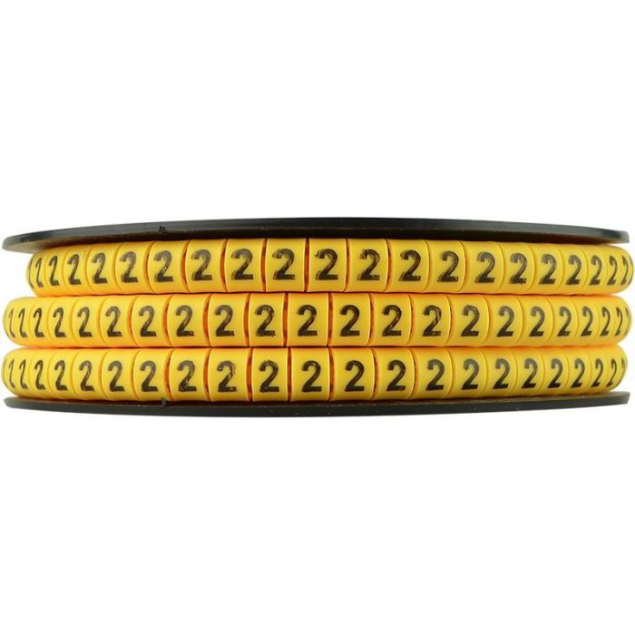Маркування кабелю АСКО-УКРЕМ EC-2 (3,1-8,0) "2" 500 шт/рул