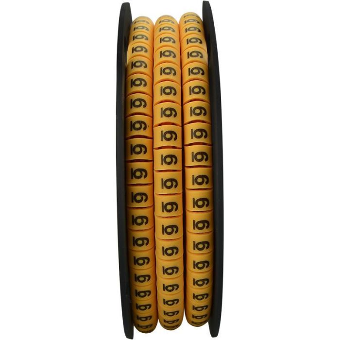 Маркування кабелю АСКО-УКРЕМ EC-3 (5,2-10,0) "6" 350 шт/рул