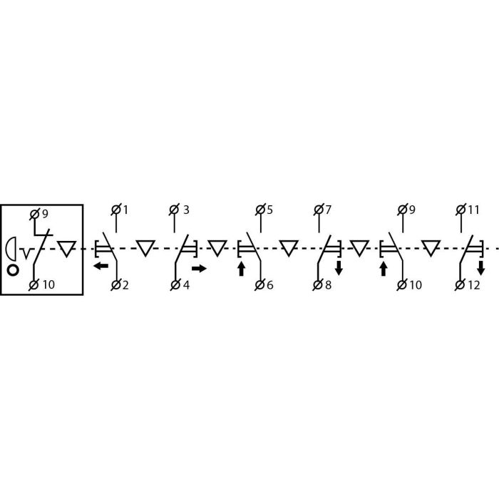 Тельферний пост керування АСКО-УКРЕМ XAL-B3-671 на 6 кнопок IP65
