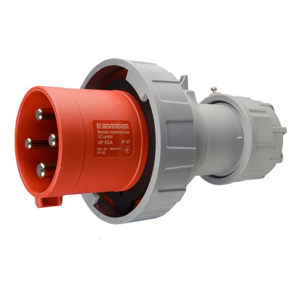Вилка переносна АСКО-УКРЕМ UCombi 4P (3P+PE) 63А IP67