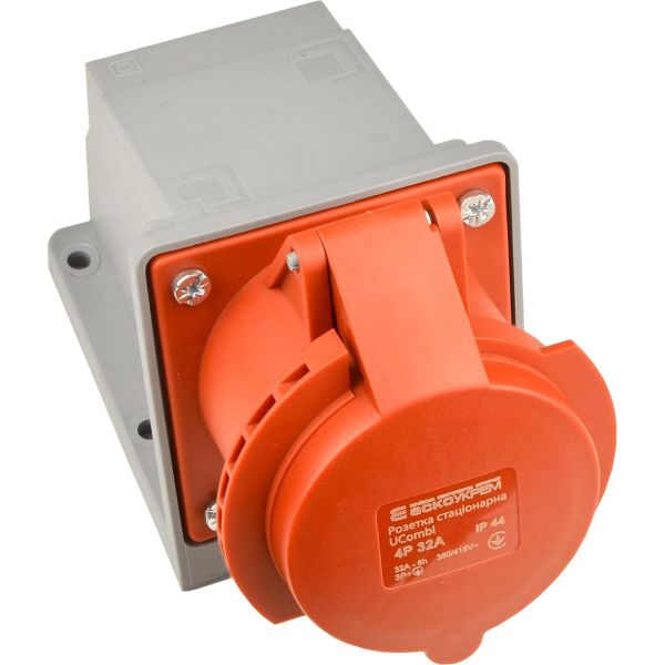 Розетка стаціонарна АСКО-УКРЕМ UCombi 4P (3P+PE) 32А IP44