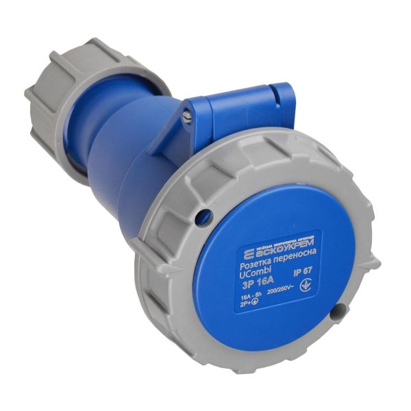 Розетка переносна АСКО-УКРЕМ UCombi 3P (2P+PE) 16А IP67
