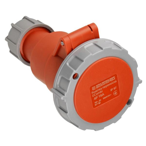 Розетка переносна АСКО-УКРЕМ UCombi 4P (3P+PE) 16А IP67