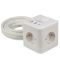 Подовжувач "куб" Ornat на 3 розетки з кабелем 3 метри та USB + Type C білий