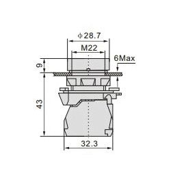 Кнопка керування АСКО-УКРЕМ TB5-AA3361 "Старт" зелена 1NO IP40